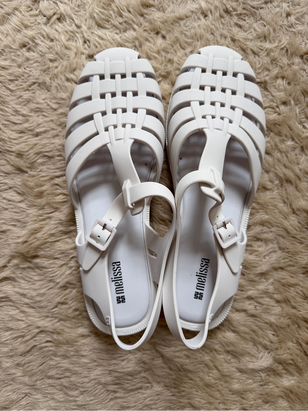 White Jelly Fisherman Sandals NWT Melissa Posession - Picture 4 of 6